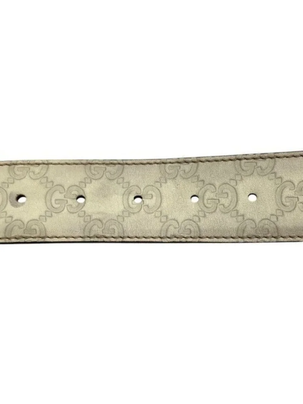 Gucci Interlocking Ivory Belt - Picture 6 of 9